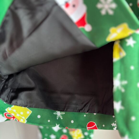 Boys M 8/10 Green Christmas Santa Print 2-Piece Holiday Suit Jacket & Pants - Picture 8 of 11